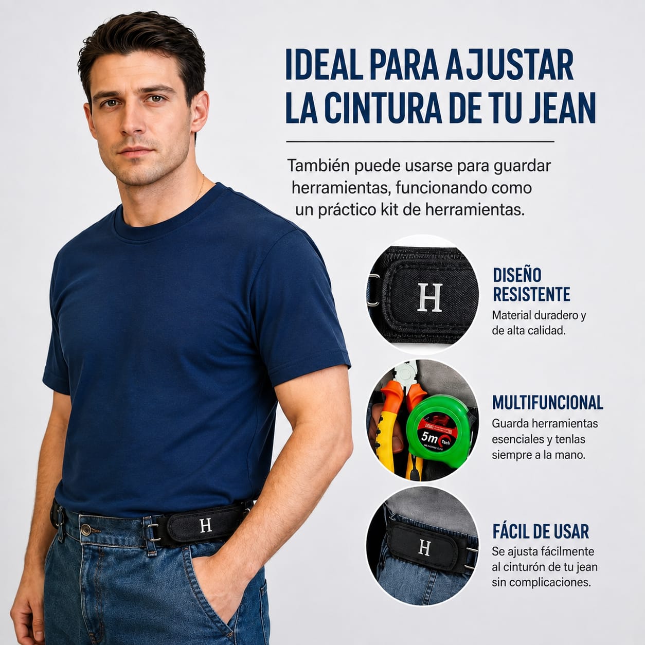 Cinturón elástico cómodo para todo el día